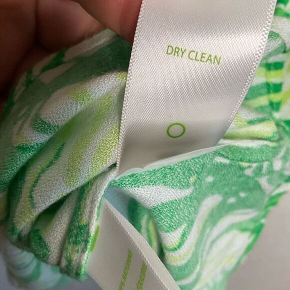 Lilly Pulitzer Shift Finder Keepers Dress Size 2 Green Print White Detail - Picture 6 of 10